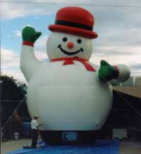 Snowman balloons - giant snowman inflatables for sale and rent.